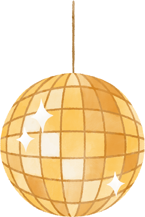 Watercolor Disco Ball